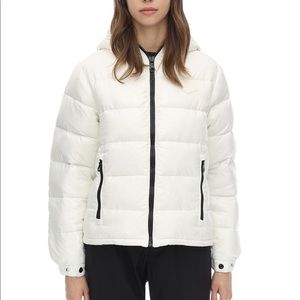Duvetica Bellatrix White Nylon Down Puffer Coat